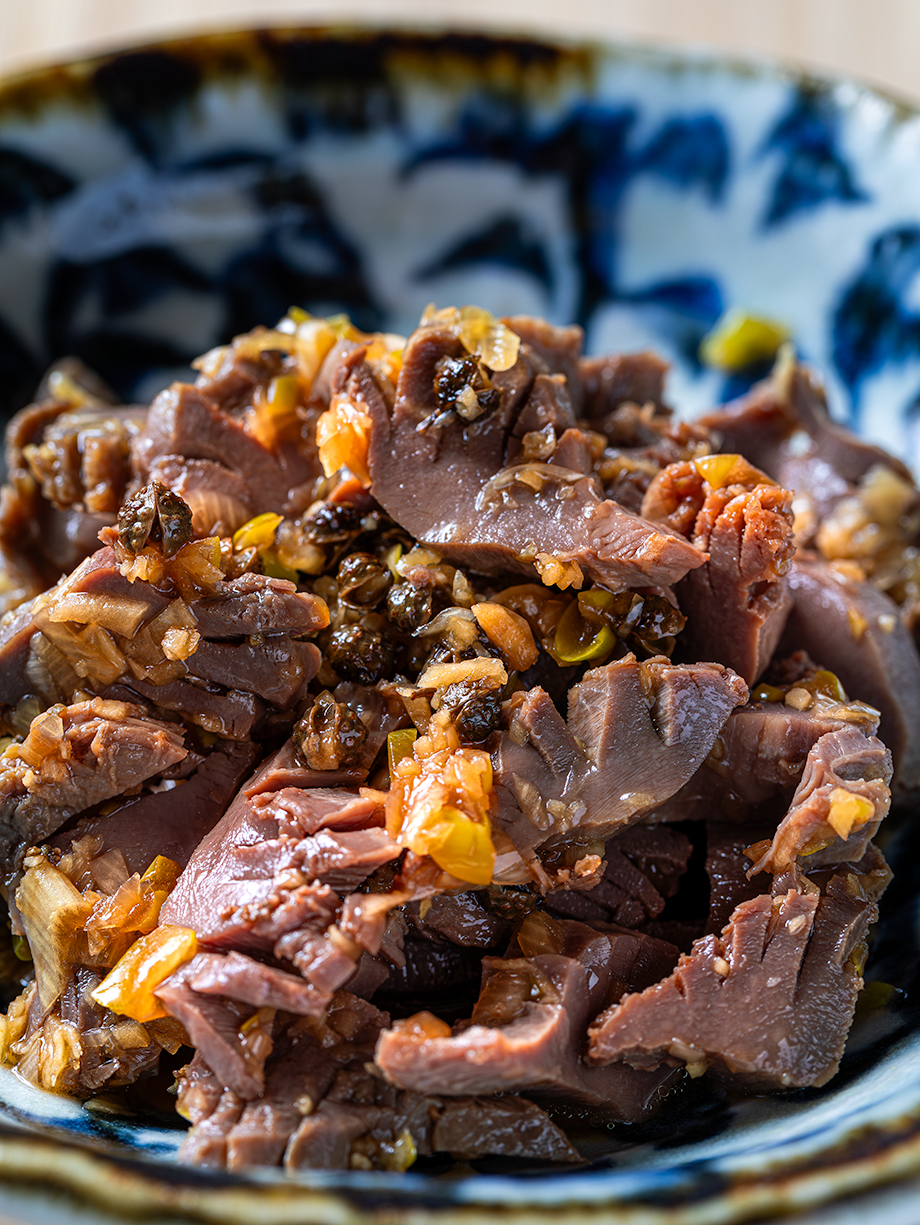 コリコリピリリな砂肝の香味和え